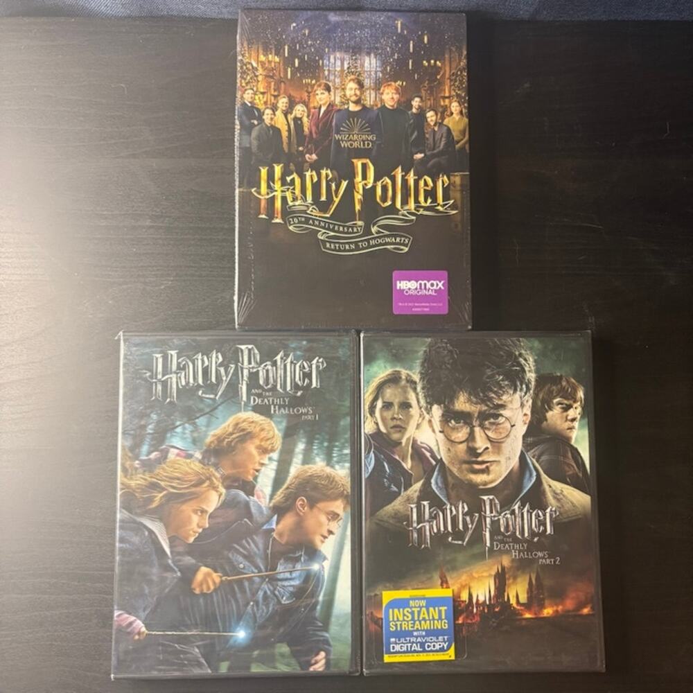 Lot of 3 Harry Potter DVD - Deathly Hallows 1 & 2, Return to Hogwarts SEALED